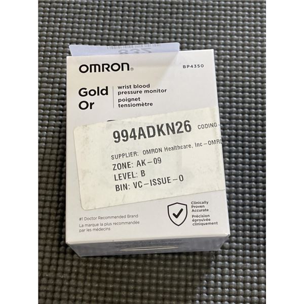 OMRON GOLD WRIST WIRELESS BLUETOOTH WRIST BLOOD PRESSURE MONITOR - TESTED WORKING, RETAIL $109