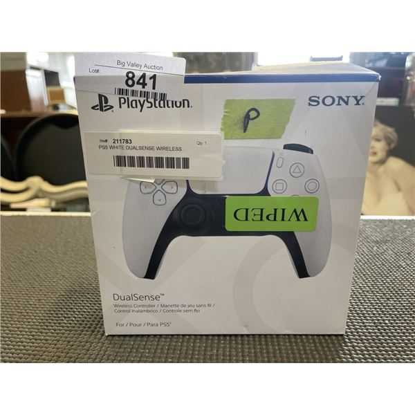 PS5 WHITE DUALSENSE WIRELESS CONTROLLER - TESTED WORKING, RETAIL $94