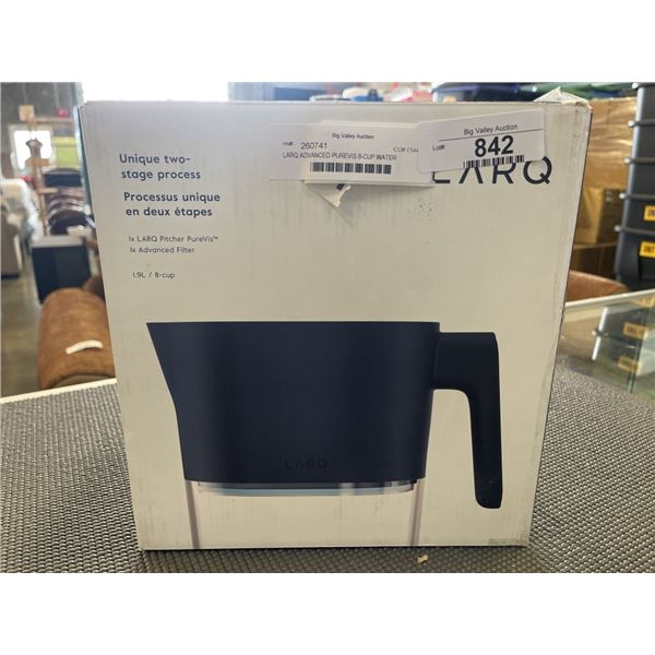LARQ ADVANCED PUREVIS 8-CUP WATER FILTRATION PITCHER WITH UV-C FILTER - TESTED WORKING, RETAIL $174
