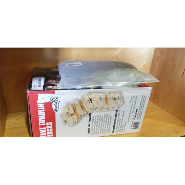 TUMBLING BLOCK SET AND BAG OF MARBLES