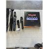 Image 1 : ASSORTED SELFIE STICKS AND TRIPODS, AND RECORDS