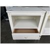 Image 2 : PAIR OF WHITE 1 DRAWER NIGHTSTANDS