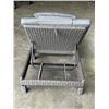 Image 4 : BRAND NEW PATIO FLARE 'LAURA' GREY SUN LOUNGER, WITH CUSHION AND NECK PILLOW, ADJUSTABLE, RETAIL $48