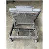Image 4 : BRAND NEW PATIO FLARE 'LAURA' GREY SUN LOUNGER, WITH CUSHION AND NECK PILLOW, ADJUSTABLE, RETAIL $48