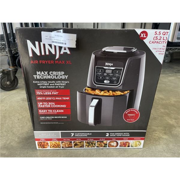 NINJA MAX XL AIR FRYER 5.2L - TESTED WORKING, RETAIL $249