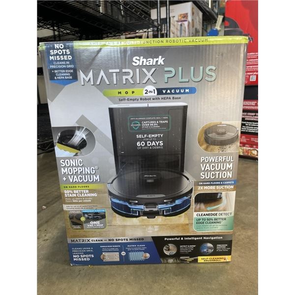 SHARK MATRIX PLUS 2IN1 WIFI SELF EMPTYING ROBOT VACUUM AND MOP - TESTED WORKING, RETAIL $699