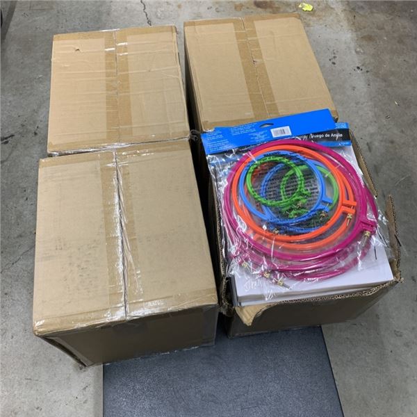 4 BOXES OF 24 SETS OF 4 HOOP EMBROIDERY HOOP ACCESSORIES EACH SET CONSIST OF 4", 6", 8" AND 10" SIZE