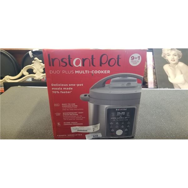 AS NEW INSTANT POT 9-IN-1 MULTI COOKER DUAL PLUS 6 QUART WORKING