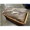 Image 1 : TWO SMALL JUTE AREA CARPETS AND WICKER BASKET