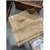 Image 3 : TWO SMALL JUTE AREA CARPETS AND WICKER BASKET