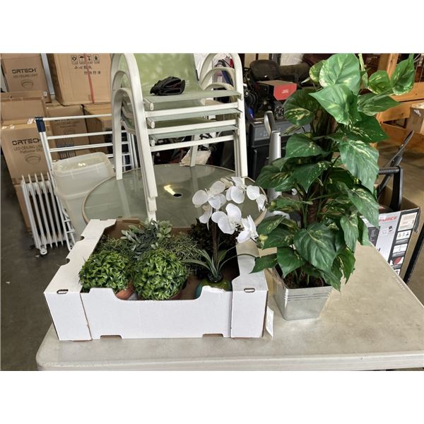 ASSORTED DECOR AND ARTIFICIAL PLA NTS