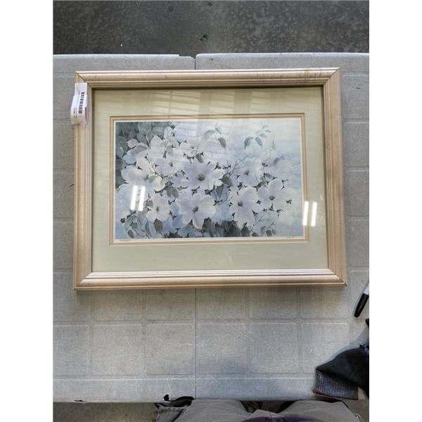 1990 'CASCADE OF COLOR' LITHOGRAPH, SIGNED AND NUMBERS WITH CERTIFICATE ON BACK, AND 2 NEW ARTISTS C