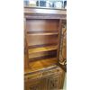 Image 3 : SOLID WOOD HUTCH W/ GLASS FRONT, 4 DOORS AND DRAWER