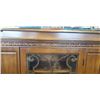 Image 5 : SOLID WOOD HUTCH W/ GLASS FRONT, 4 DOORS AND DRAWER