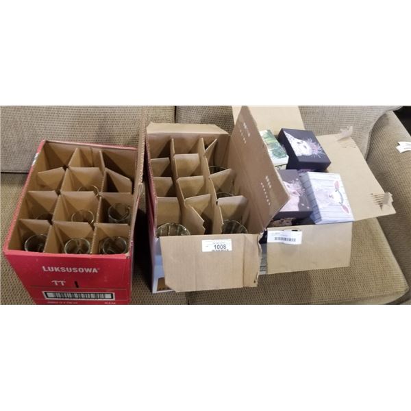 3 BOXES OF GLASSWARE