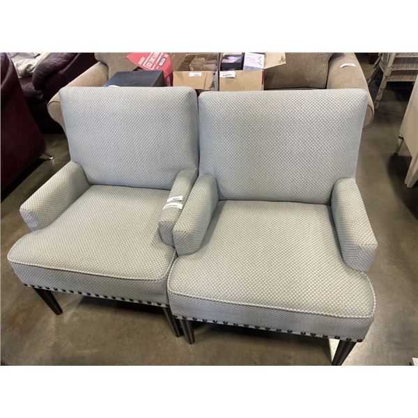PAIR OF BLUE ACCENT CHAIRS