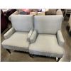 Image 1 : PAIR OF BLUE ACCENT CHAIRS