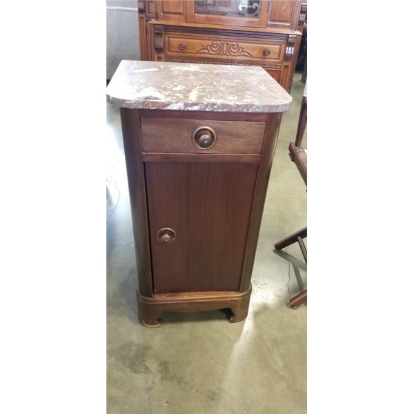 STONE TOP SIDE TABLE
