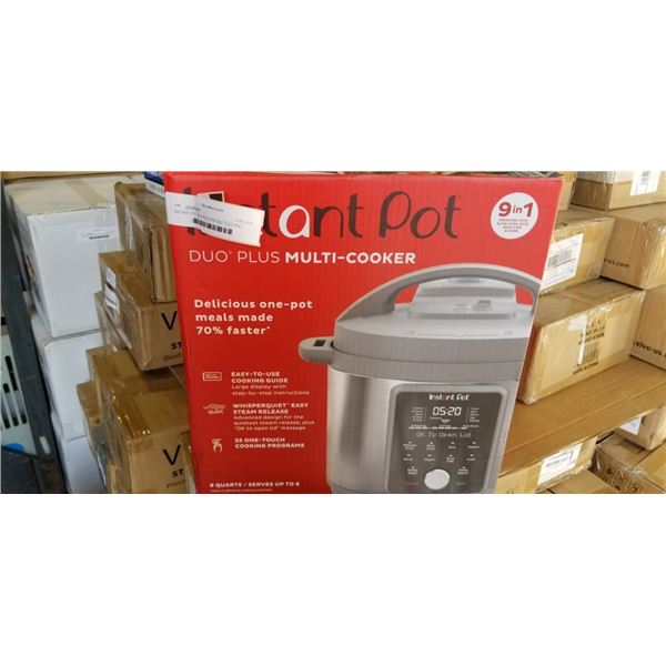 INSTANT POT DUO PLUS 9IN1 6QT ELECTRIC PRESSURE COOKER - TESTED WORKING, RETAIL $199