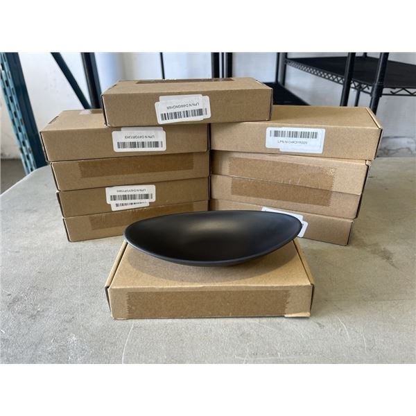 10 NEW BLACK DISHWASHER SAFE OVAL DISHES, MULTI USE