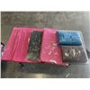 Image 1 : NEW BATH MATTS AND TOWELS, 2 28X56 INCH BATH TOWELS, 1 40X70 BEACH TOWEL, 2 23.5 X 35.5 SOFT FOAM BA