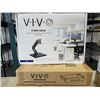 Image 2 : PNEUMATIC ARM MONITOR & TOUCH SCREEN DESK STAND WITH WHITE UNDER DESK DRAWER WITH PULL HANDLE LAPTOP