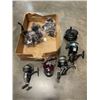 Image 2 : ASSORTED FISHING REELS, INCLUDING NEW SPINNING REELS, VINTAGE STEELITE REEL AND MORE