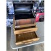 Image 2 : OAK STACKING DRAWERS AND WOODEN DECORATIVE BOX