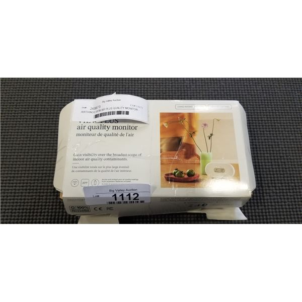 AIRTHINGS VIEW AIR PLUS QUALITY MONITOR - TESTED WORKING, RETAIL $379