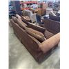 Image 3 : BROWN PILLOW BACK SOFA WITH LEATHER ACCENTS
