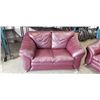 Image 2 : 3PC LEATHER SOFA, LOVESEAT AND CHAIR MODERN CHROME LEGS
