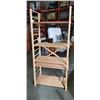 Image 1 : WOODEN SHELVING UNIT 35" WIDE BY 76" TALL