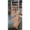 Image 3 : WOODEN SHELVING UNIT 35" WIDE BY 76" TALL