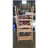 Image 1 : WOODEN SHELVING UNIT 35" WIDE BY 76" TALL