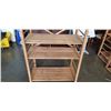 Image 2 : WOODEN SHELVING UNIT 35" WIDE BY 76" TALL
