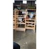 Image 1 : WOODEN SHELVING UNIT 67" WIDE BY 76" TALL