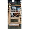 Image 2 : WOODEN SHELVING UNIT 67" WIDE BY 76" TALL