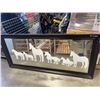 Image 1 : LARGE WALL MIROR WITH HORSE DECOR, 65 INCH X 29 INCH