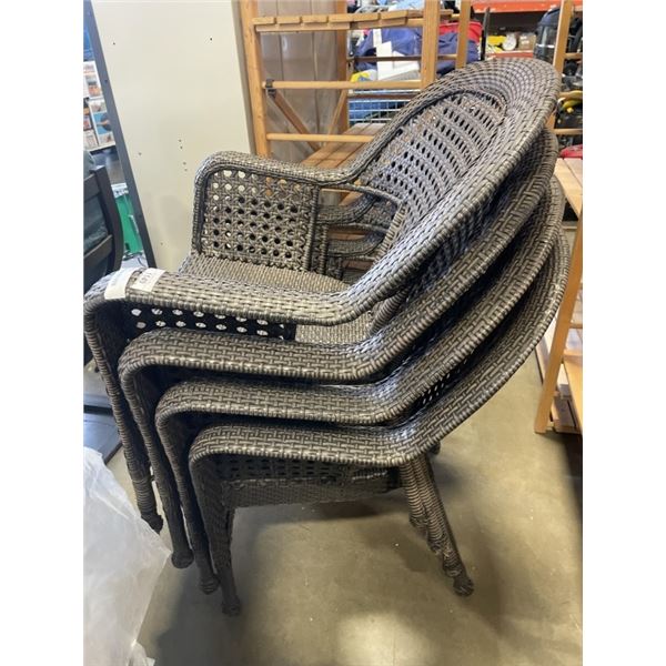 4 WICKER PAIO CHAIRS