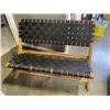 Image 1 : BRAND NEW PATIO FLARE ACACIA FOLDING BENCH, RETAIL $379, NEW IN BOX, FULLY ASSEMBLED