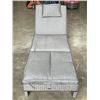 Image 3 : BRAND NEW ASSEMBLED, OUT OF BOX PATIO FLARE 'LAURA' GREY SUN LOUNGER, WITH CUSHION AND NECK PILLOW,