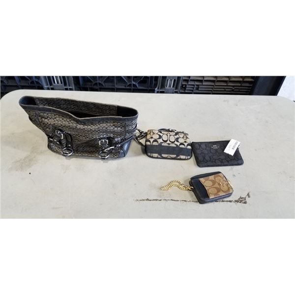ASSORTED COCAH WALLETS, HAND BAG CHANGE / ID HOLDERS ETC