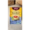 Image 2 : 2 NEW CASES OF YOGI CHAMOMILE PASSIONFLOWER STRESS RELIEF TEA, CAFFEINE FREE, 16 TEA BAGS PER BOX, 6