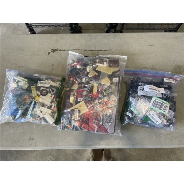 3 BAGS OF ASSORTED LEGO