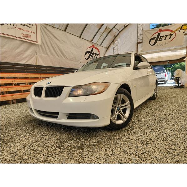 2008 BMW 328 XI, WHITE, 202765 KMS, ALL WHEEL DRIVE. - JZ72967