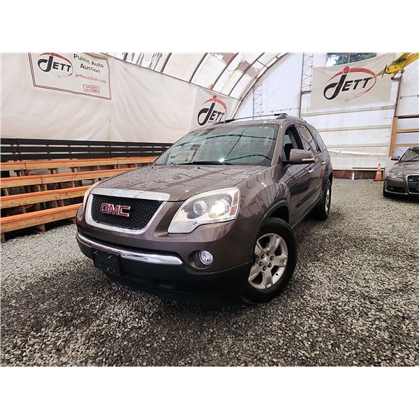 2012 GMC ACADIA, BROWN, 211605 KMS, FRONT WHEEL DRIVE. - D350763