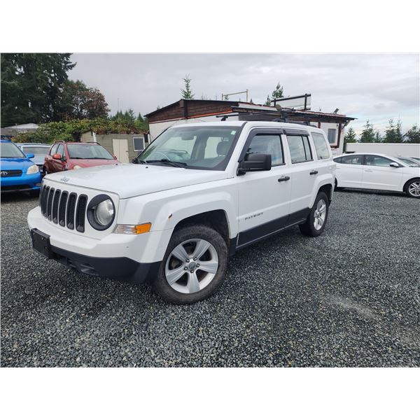 2016 JEEP PATRIOT, WHITE, 191189 KMS, FRONT WHEEL DRIVE. - D690491