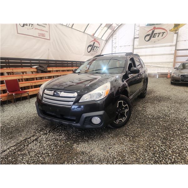 2014 SUBARU OUTBACK, BLACK, 204364 KMS, ALL WHEEL DRIVE. - D220550