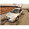 Image 4 : 2004 DODGE NEON SX 2.0, SILVER, 132062 KMS, FRONT WHEEL DRIVE. - B581260