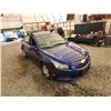 Image 10 : 2012 CHEVROLET CRUZE LT, BLUE, 139031 KMS, FRONT WHEEL DRIVE. - P343606